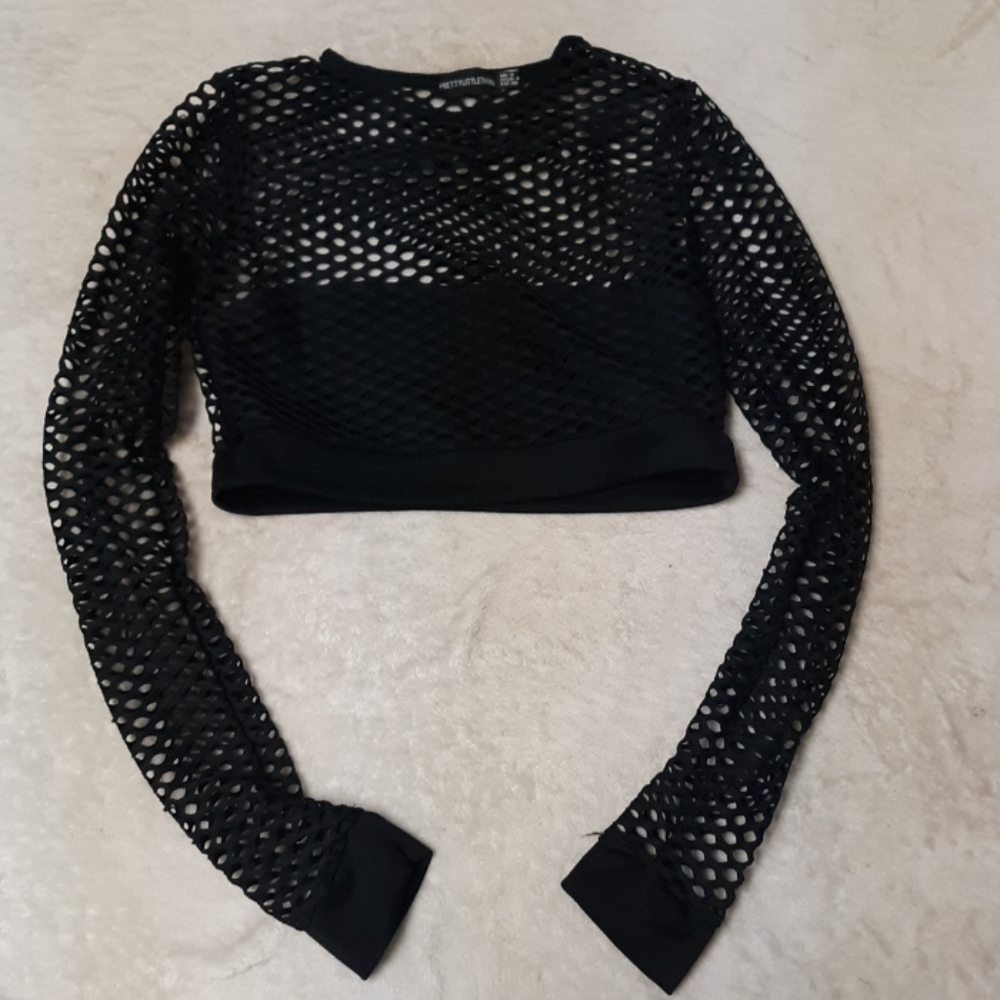 Pretty little thing fishnet crop top